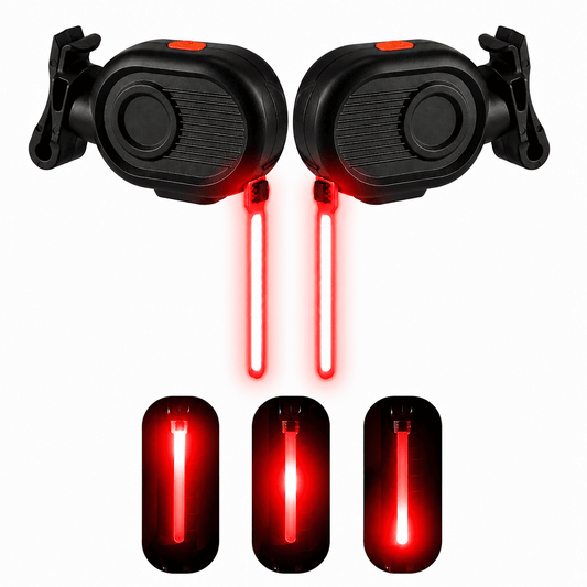 Kit 2x Sinalizadores Traseiros para Bicicleta com Efeito de Queda d'Água e Pulsante com Luz Forte MySteps FlowCascade