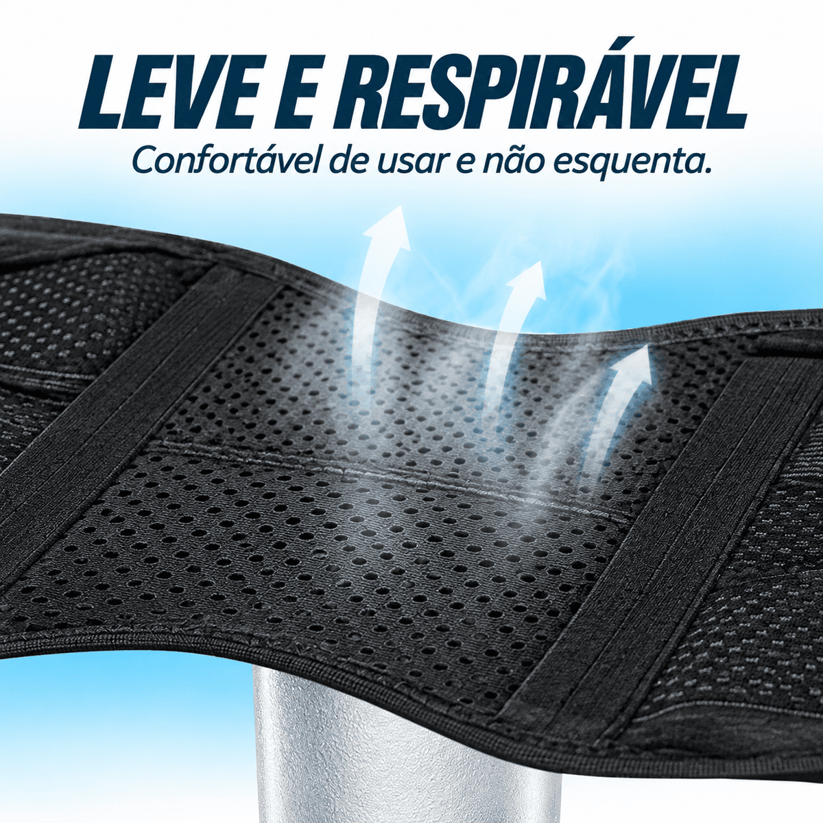 Kit Joelheira Ortopédica de Compressão Respirável MySteps StableKnee® com Hastes Metálicas Laterais para Estabilização, Firmeza e Alívio de Dores nos Joelhos