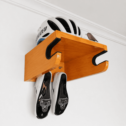 Kit de Suporte Rack de Parede para Bicicleta Bike 3 em 1 MySteps PedalStation® Opções MDF Cru ou Envernizado + Parafusos e Buchas de Instalação
