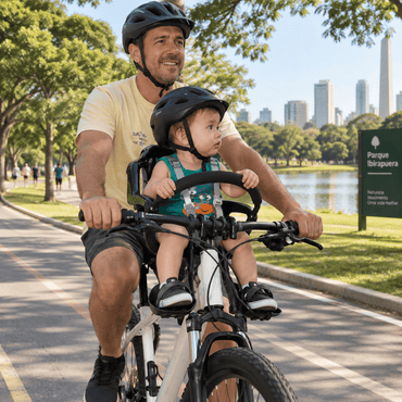 Kit de Cadeirinha Frontal Infantil Crianças de 1 a 4 anos para Bicicleta Bike Aro 29 MySteps KidSeat® Peso Máx 17 kg + Cinto, Manual e Certificado de Segurança