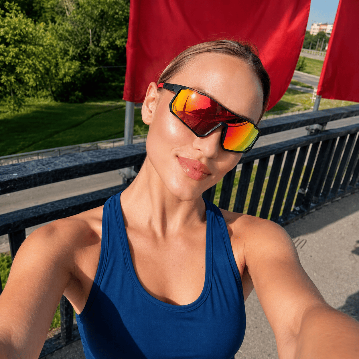 Óculos de Sol Esportivo e Polarizado MySteps AeroShield Pro Unissex com Antirreflexo e Proteção UV400