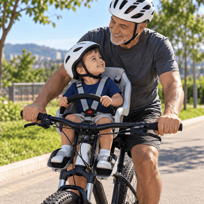 Kit de Cadeirinha Frontal Infantil Crianças de 1 a 4 anos para Bicicleta Bike Aro 29 MySteps KidSeat® Peso Máx 17 kg + Cinto, Manual e Certificado de Segurança