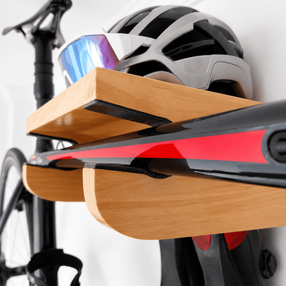 Kit de Suporte Rack de Parede para Bicicleta Bike 3 em 1 MySteps PedalStation® Opções MDF Cru ou Envernizado + Parafusos e Buchas de Instalação