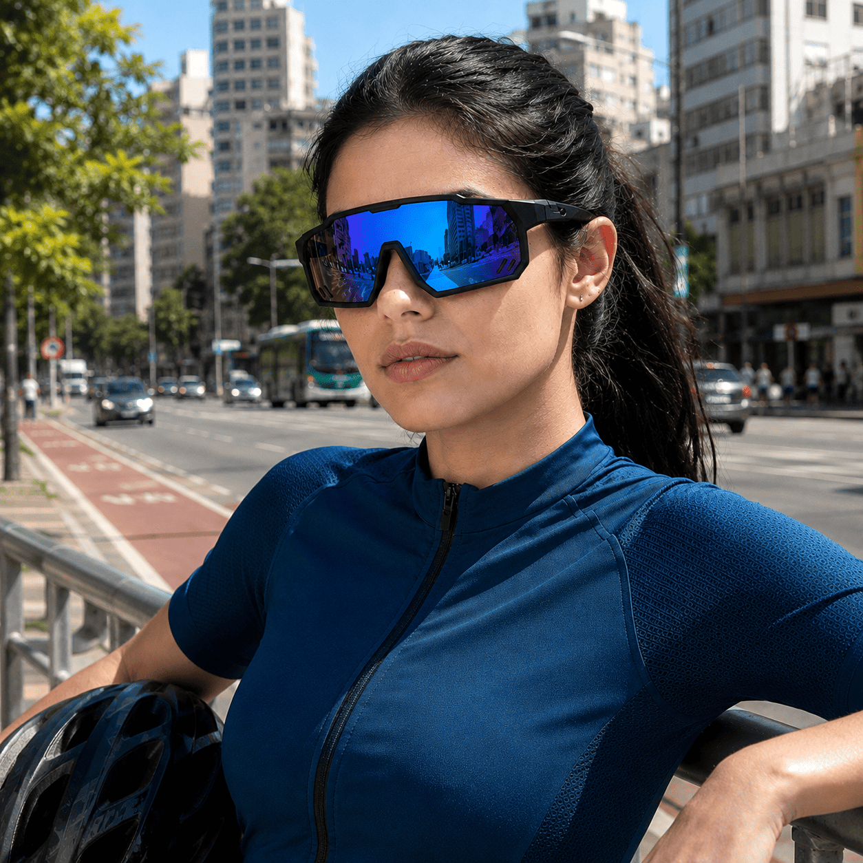 Óculos de Sol Esportivo e Polarizado MySteps AeroShield Pro Unissex com Antirreflexo e Proteção UV400