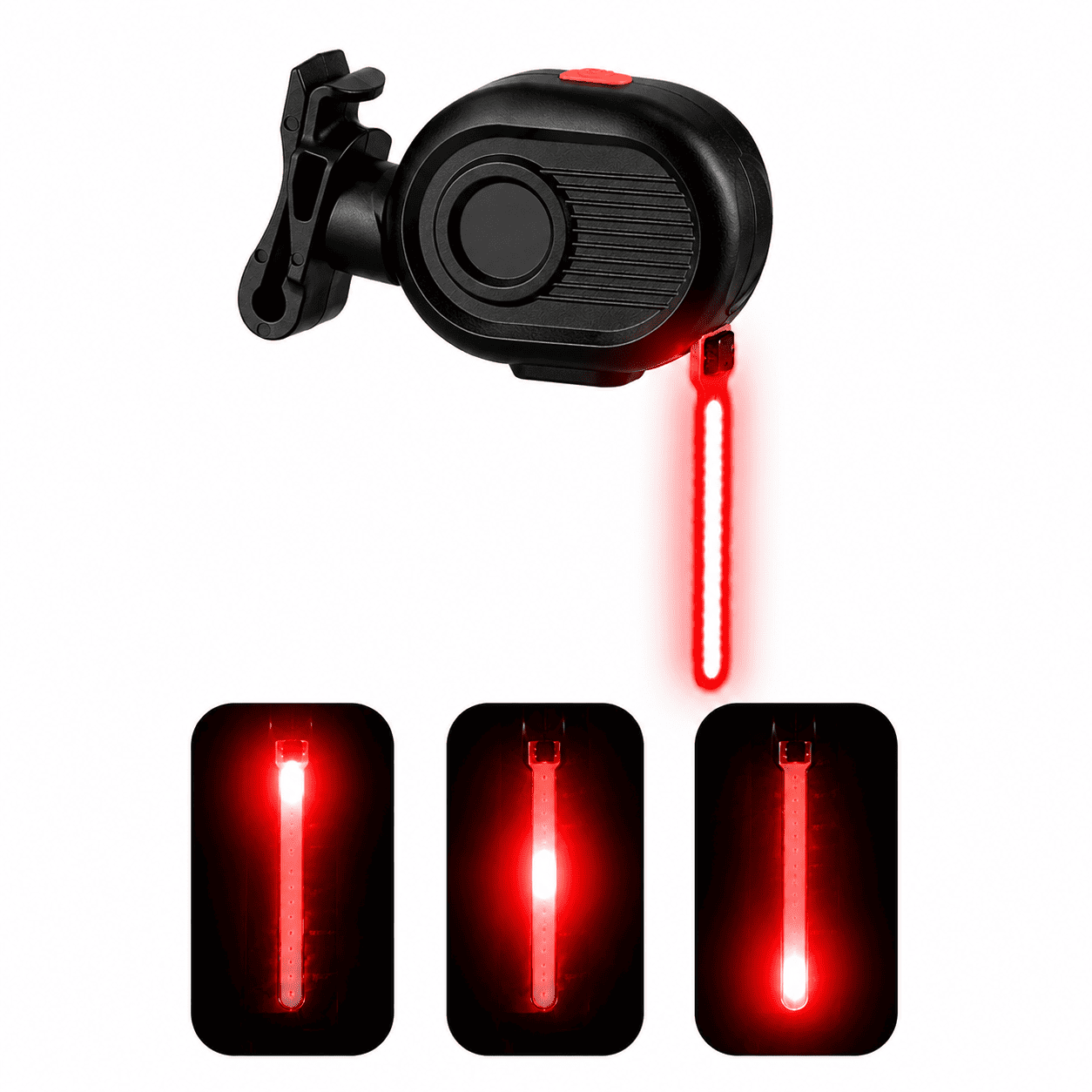 Kit 2x Sinalizadores Traseiros para Bicicleta com Efeito de Queda d'Água e Pulsante com Luz Forte MySteps FlowCascade