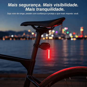 Kit 2x Sinalizadores Traseiros para Bicicleta com Efeito de Queda d'Água e Pulsante com Luz Forte MySteps FlowCascade