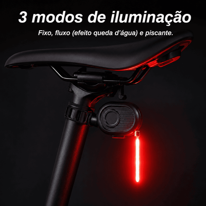 Kit 2x Sinalizadores Traseiros para Bicicleta com Efeito de Queda d'Água e Pulsante com Luz Forte MySteps FlowCascade