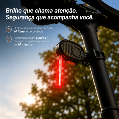 Kit 2x Sinalizadores Traseiros para Bicicleta com Efeito de Queda d'Água e Pulsante com Luz Forte MySteps FlowCascade