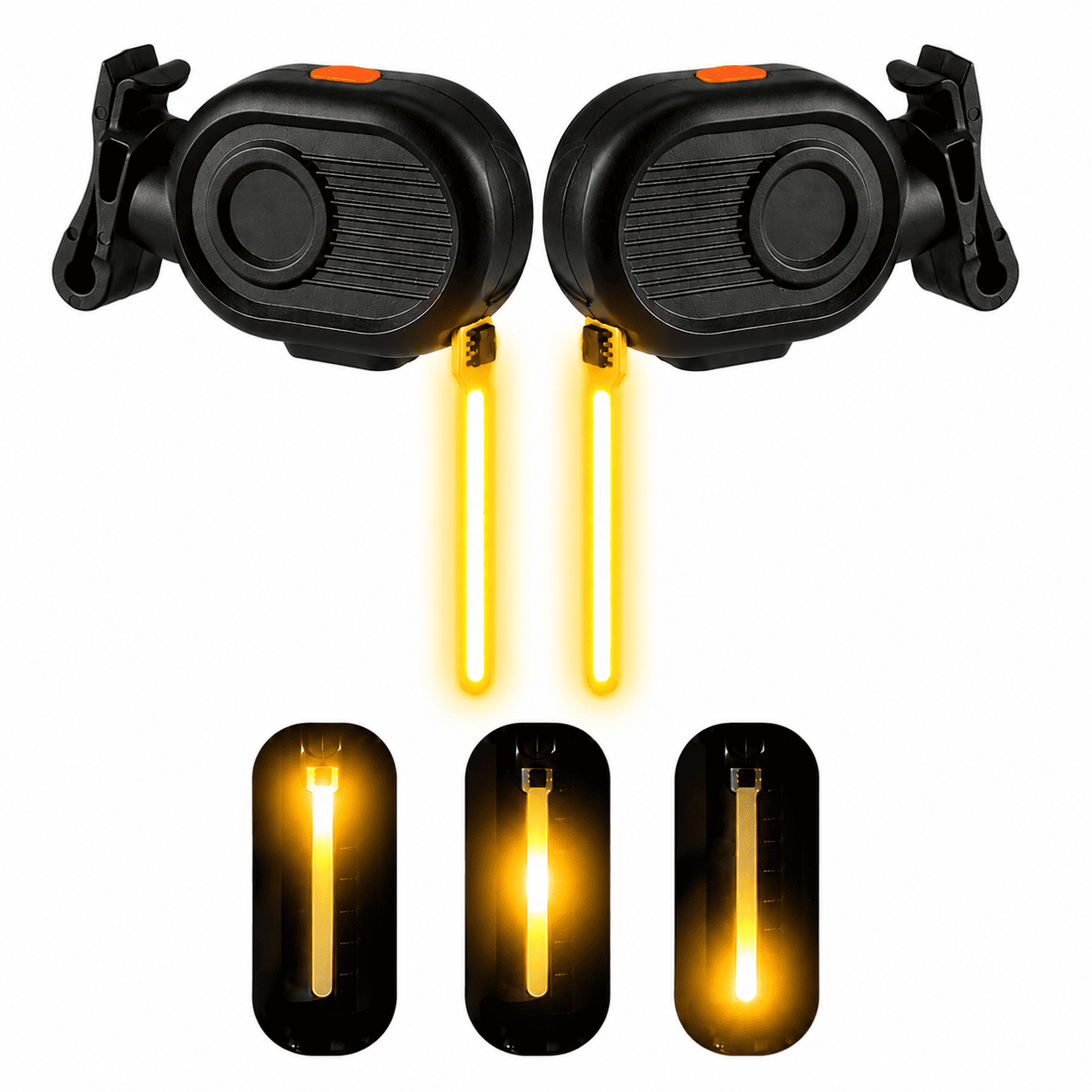 Kit 2x Sinalizadores Traseiros para Bicicleta com Efeito de Queda d'Água e Pulsante com Luz Forte MySteps FlowCascade