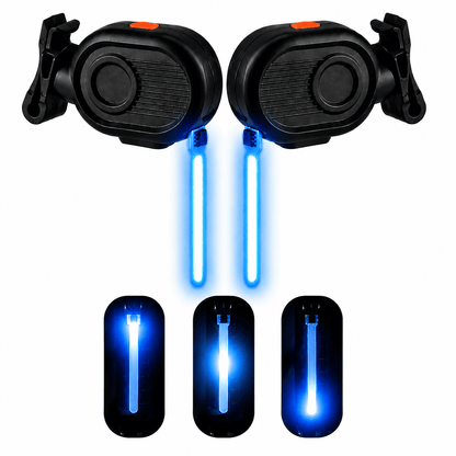 Kit 2x Sinalizadores Traseiros para Bicicleta com Efeito de Queda d'Água e Pulsante com Luz Forte MySteps FlowCascade