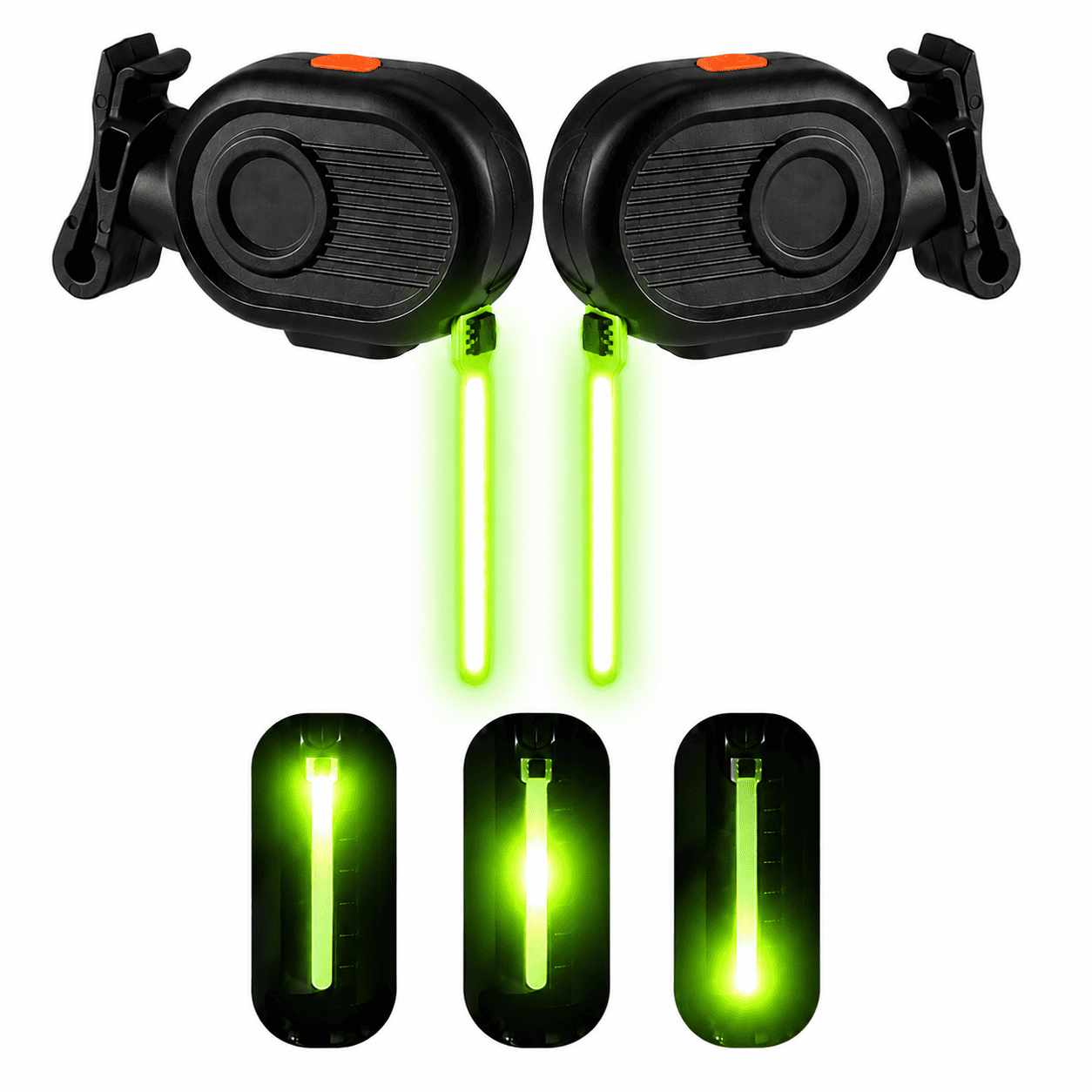 Kit 2x Sinalizadores Traseiros para Bicicleta com Efeito de Queda d'Água e Pulsante com Luz Forte MySteps FlowCascade