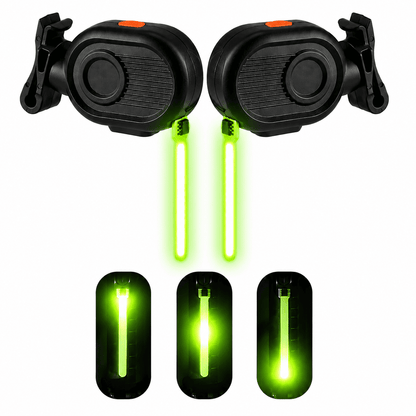 Kit 2x Sinalizadores Traseiros para Bicicleta com Efeito de Queda d'Água e Pulsante com Luz Forte MySteps FlowCascade